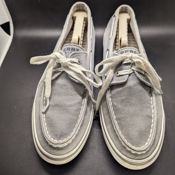 SPERRY Women's boat shoes grey lace-ups size 9M - Picture 1 of 11